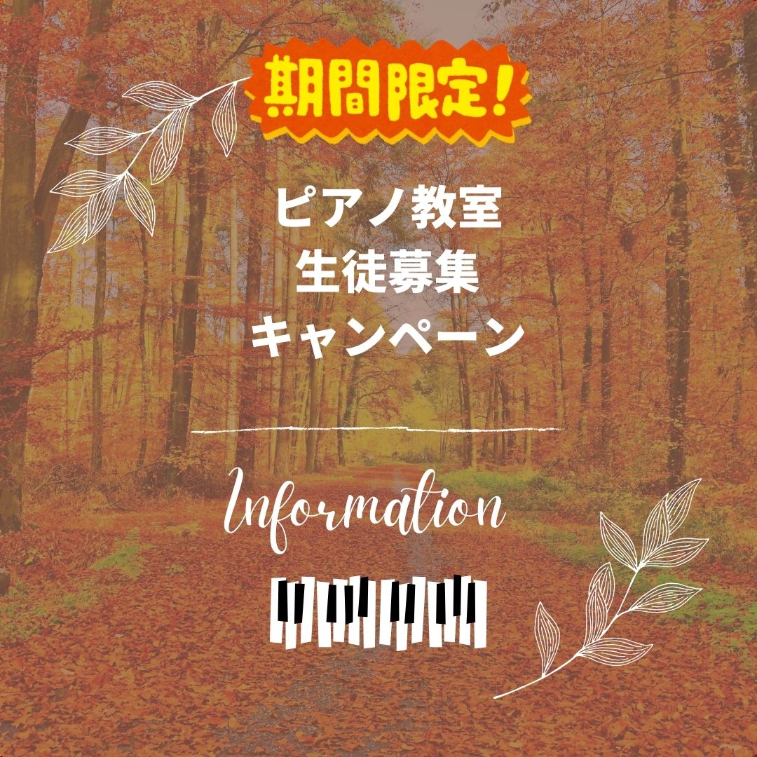 11月の風が冷たくなる前に、あたたかい音楽を始めよう。ピアノで、あなたの秋を彩ってみませんか？